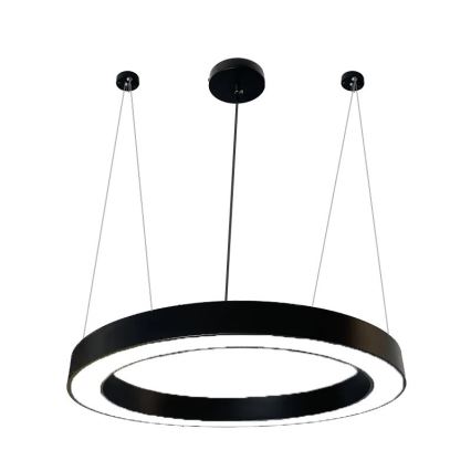 LED ljuskrona med textilsladd LED/50W/230V 4000K diameter 100 cm svart