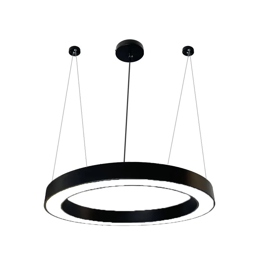 LED ljuskrona med textilsladd LED/50W/230V 4000K diameter 100 cm svart