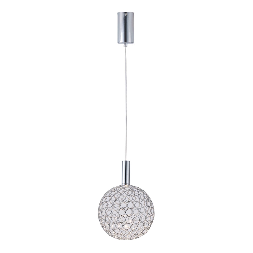 LED ljuskrona med textilsladd LED/6,3W/230V 3000K guld diameter 20 cm