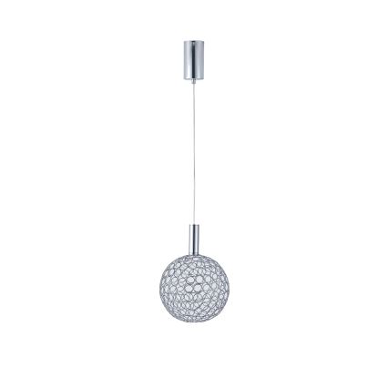 LED ljuskrona med textilsladd LED/6,3W/230V 3000K guld diameter 20 cm