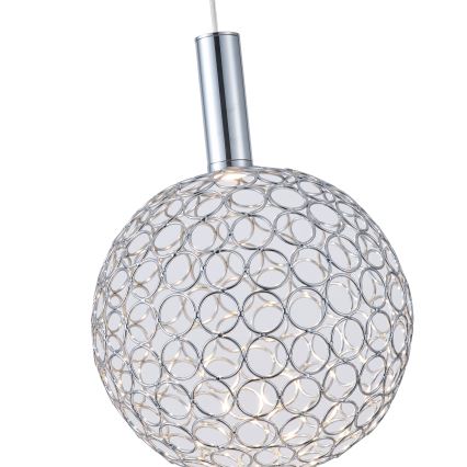 LED ljuskrona med textilsladd LED/6,3W/230V 3000K guld diameter 20 cm