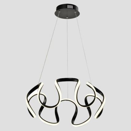 LED ljuskrona med textilsladd LED/60W/230V 3000K svart