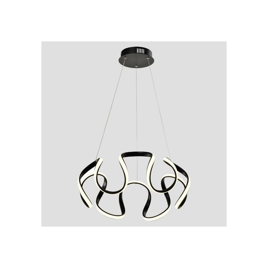 LED ljuskrona med textilsladd LED/60W/230V 3000K svart