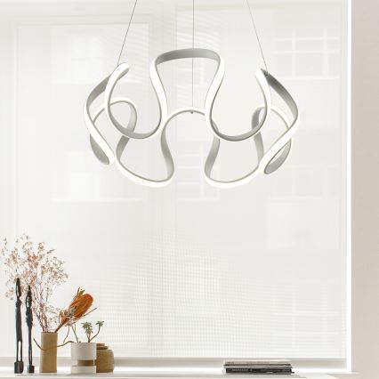LED ljuskrona med textilsladd LED/60W/230V 3000K vit
