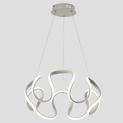 LED ljuskrona med textilsladd LED/60W/230V 3000K vit