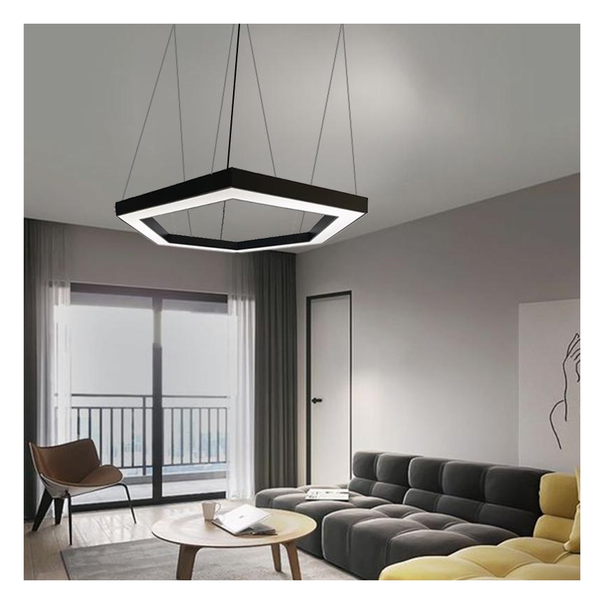 LED ljuskrona med textilsladd LED/60W/230V 4000K diameter 120 cm