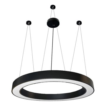 LED ljuskrona med textilsladd LED/60W/230V 4000K diameter 120 cm svart