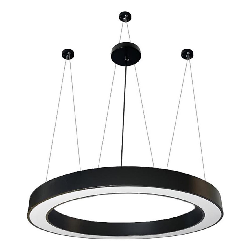 LED ljuskrona med textilsladd LED/60W/230V 4000K diameter 120 cm svart
