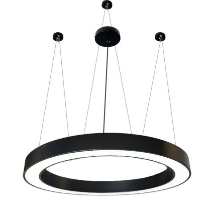 LED ljuskrona med textilsladd LED/60W/230V 4000K diameter 120 cm svart