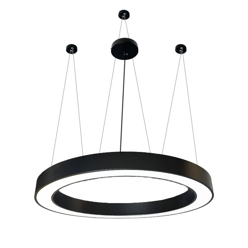 LED ljuskrona med textilsladd LED/60W/230V 4000K diameter 120 cm svart