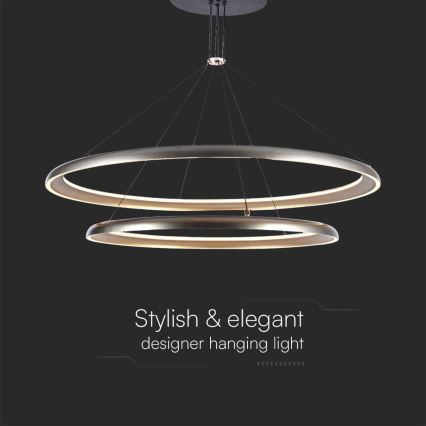 LED ljuskrona med textilsladd LED/65W/230V 3000K