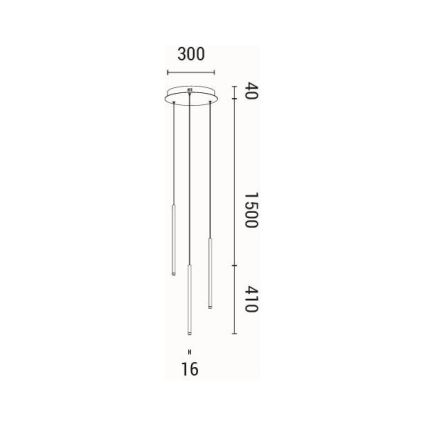 LED ljuskrona med textilsladd LED/6W/230V 3000K diameter 30 cm