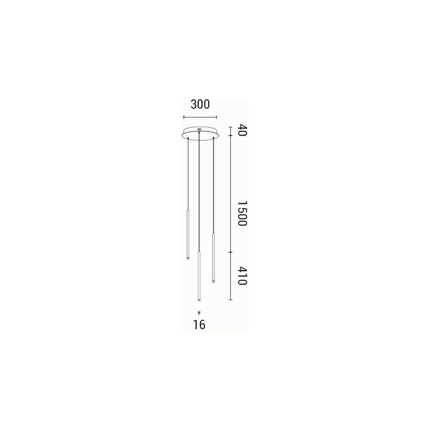 LED ljuskrona med textilsladd LED/6W/230V 3000K diameter 30 cm