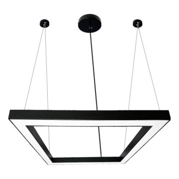 LED ljuskrona med textilsladd LED/70W/230V 4000K 100x100 cm svart