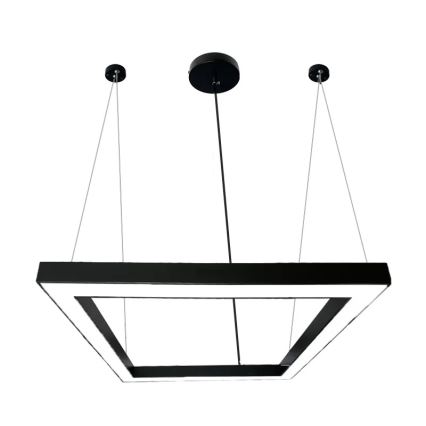 LED ljuskrona med textilsladd LED/70W/230V 4000K 100x100 cm svart