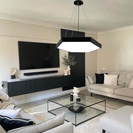 LED ljuskrona med textilsladd LED/70W/230V 4000K diameter 80 cm