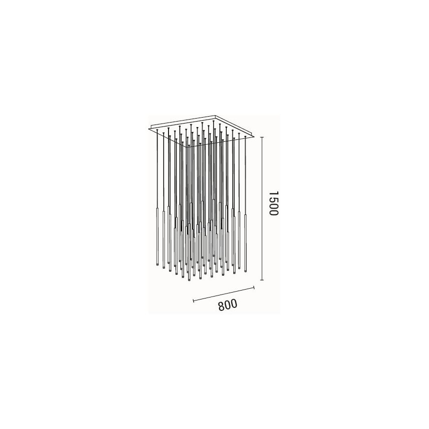 LED ljuskrona med textilsladd LED/72W/230V 3000K