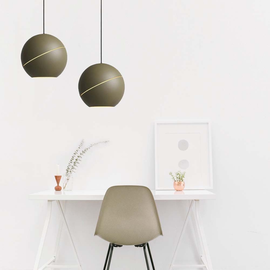 LED ljuskrona med textilsladd LED/8,5W/230V 3000K grå