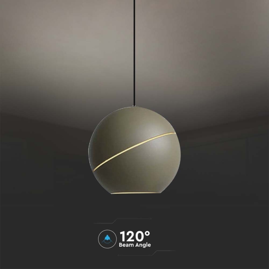 LED ljuskrona med textilsladd LED/8,5W/230V 3000K grå