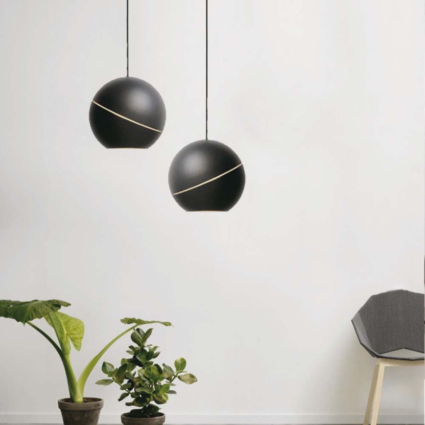 LED ljuskrona med textilsladd LED/8,5W/230V 3000K svart