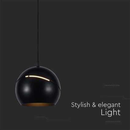 LED ljuskrona med textilsladd LED/8,5W/230V 3000K svart