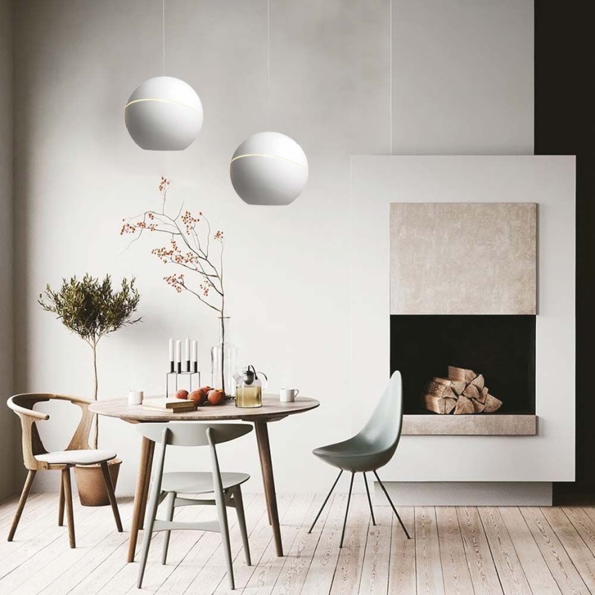 LED ljuskrona med textilsladd LED/8,5W/230V 3000K vit
