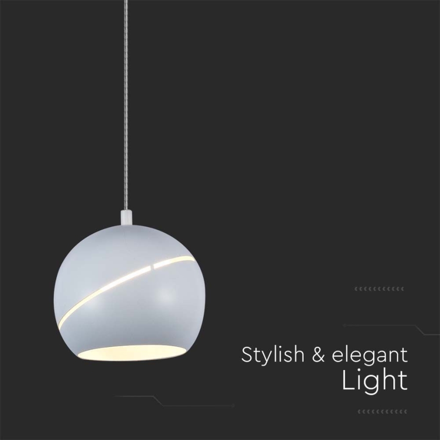 LED ljuskrona med textilsladd LED/8,5W/230V 3000K vit
