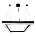 LED ljuskrona med textilsladd LED/80W/230V 4000K 120x120 cm svart