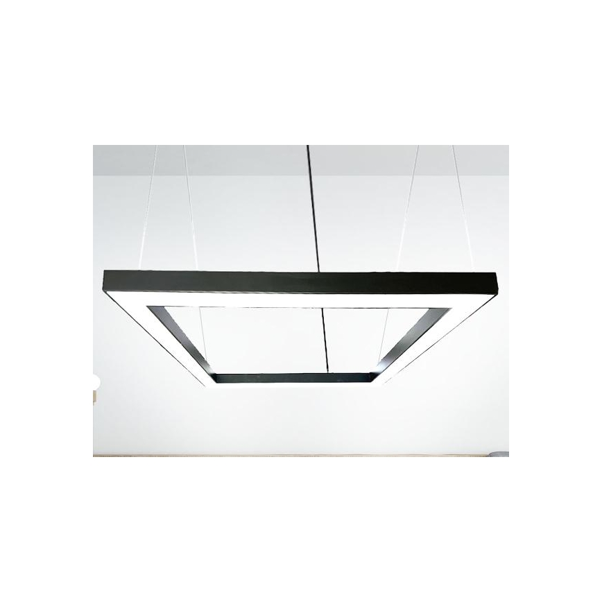 LED ljuskrona med textilsladd LED/80W/230V 4000K 120x120 cm svart