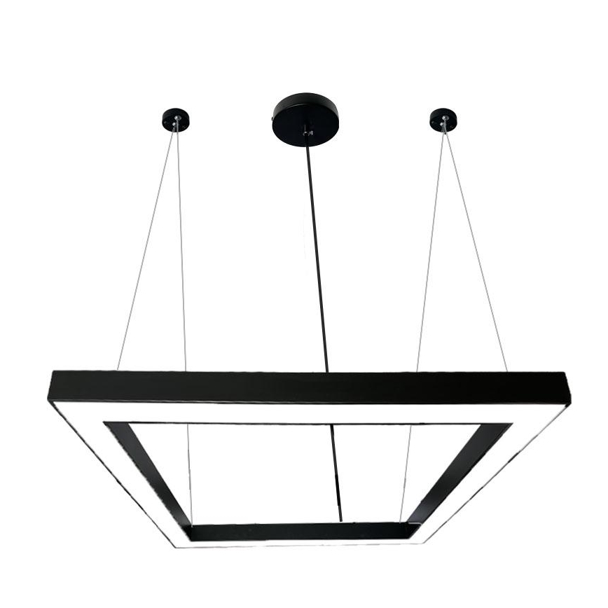 LED ljuskrona med textilsladd LED/80W/230V 4000K 120x120 cm svart