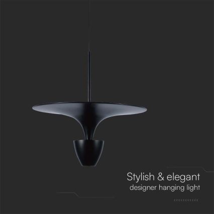 LED ljuskrona med textilsladd LED/9W/230V 3000K svart