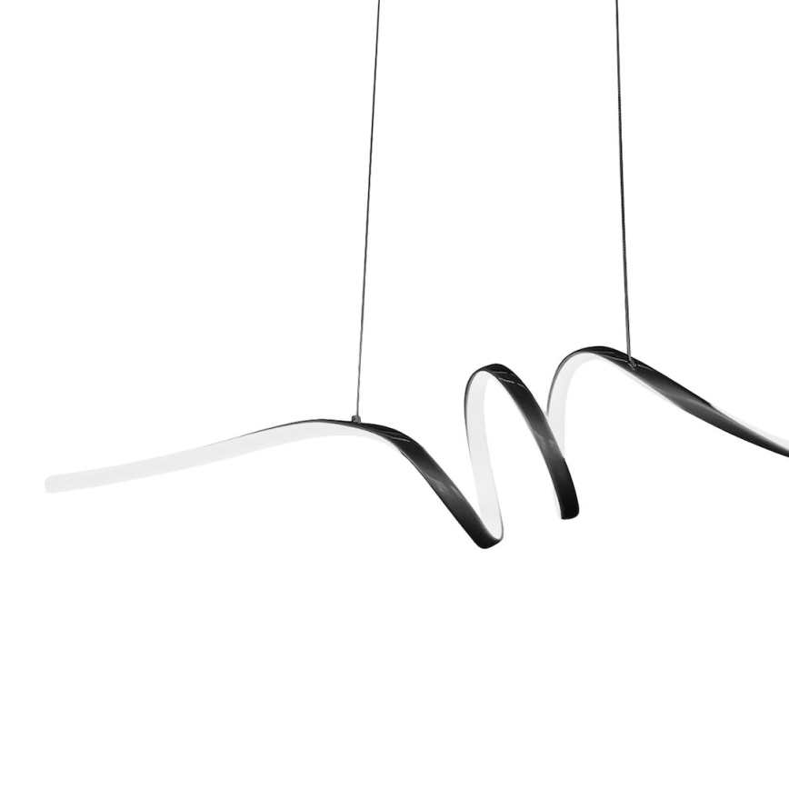 LED ljuskrona med textilsladd LOOP LED/28W/230V svart