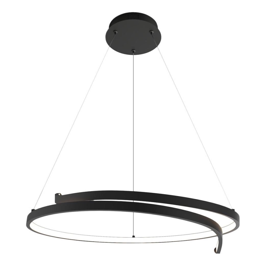 LED ljuskrona med textilsladd LORENZO LED/35W/230V svart