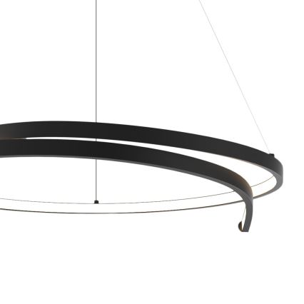 LED ljuskrona med textilsladd LORENZO LED/35W/230V svart