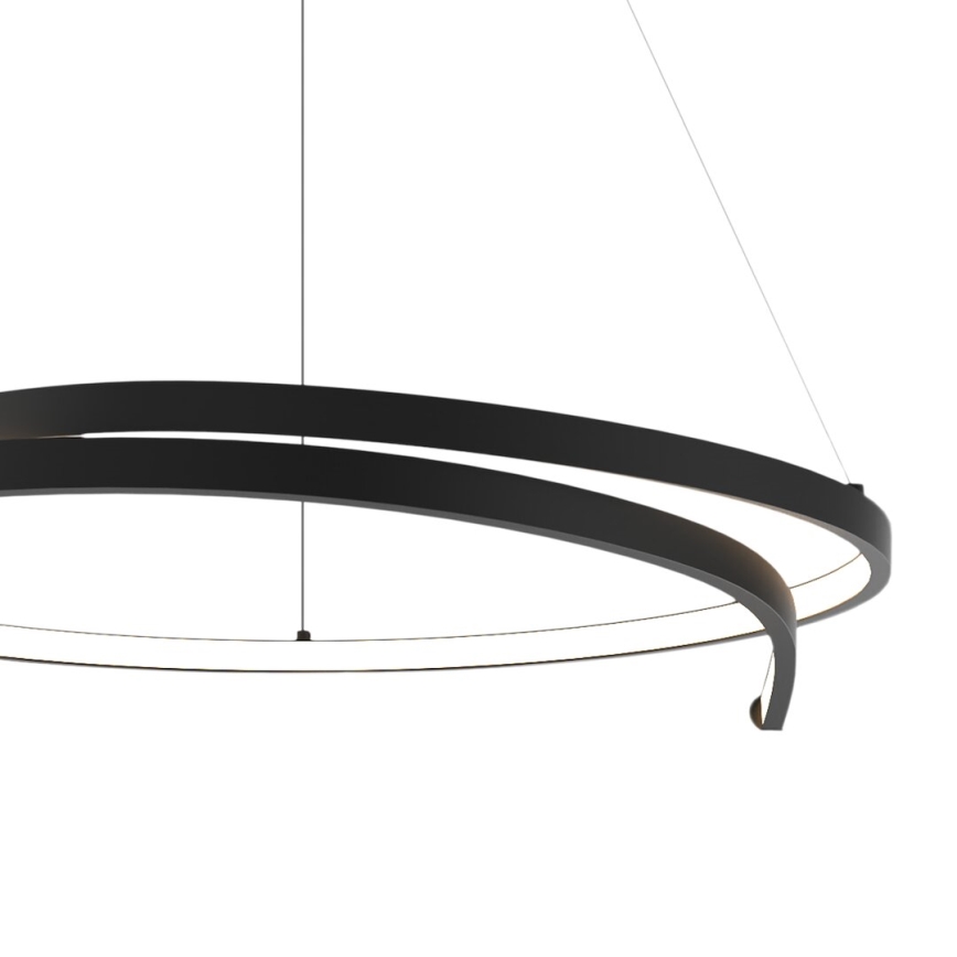LED ljuskrona med textilsladd LORENZO LED/35W/230V svart