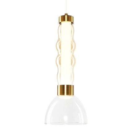 LED ljuskrona med textilsladd LUCCO LED/13W/230V diameter 15 cm guld