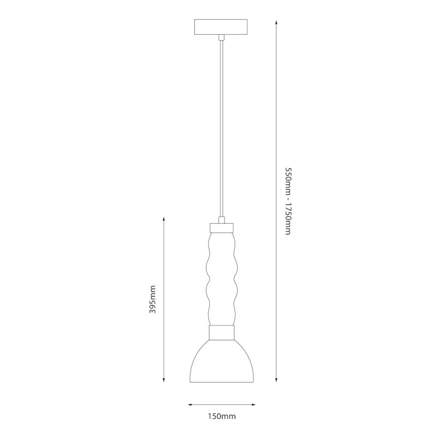 LED ljuskrona med textilsladd LUCCO LED/13W/230V diameter 15 cm guld