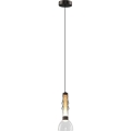 LED ljuskrona med textilsladd LUCCO LED/13W/230V diameter 15 cm rökig