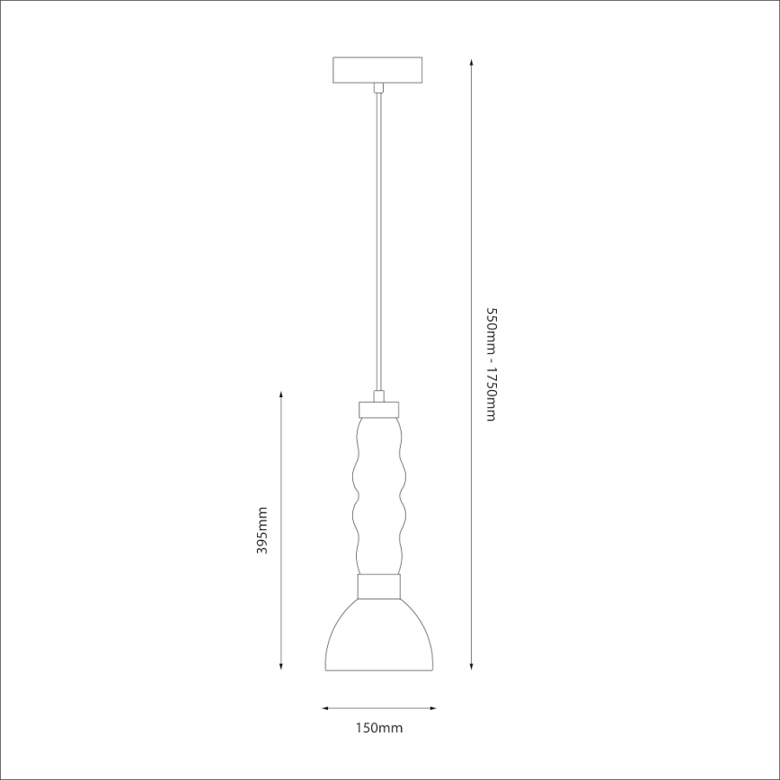 LED ljuskrona med textilsladd LUCCO LED/13W/230V diameter 15 cm rökig