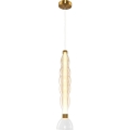 LED ljuskrona med textilsladd LUCCO LED/18W/230V diameter 15 cm guld