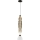 LED ljuskrona med textilsladd LUCCO LED/18W/230V diameter 15 cm rökig