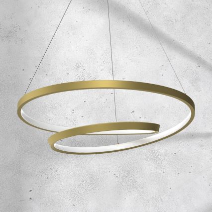 LED ljuskrona med textilsladd LUCERO LED/48W/230V guld