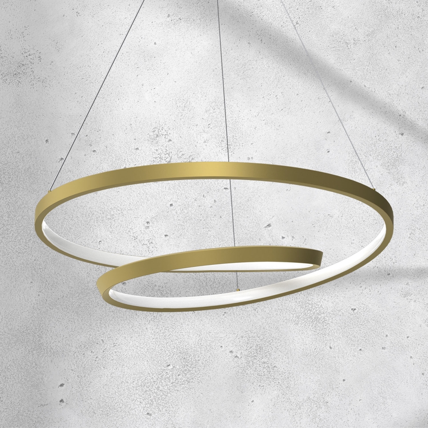 LED ljuskrona med textilsladd LUCERO LED/48W/230V guld