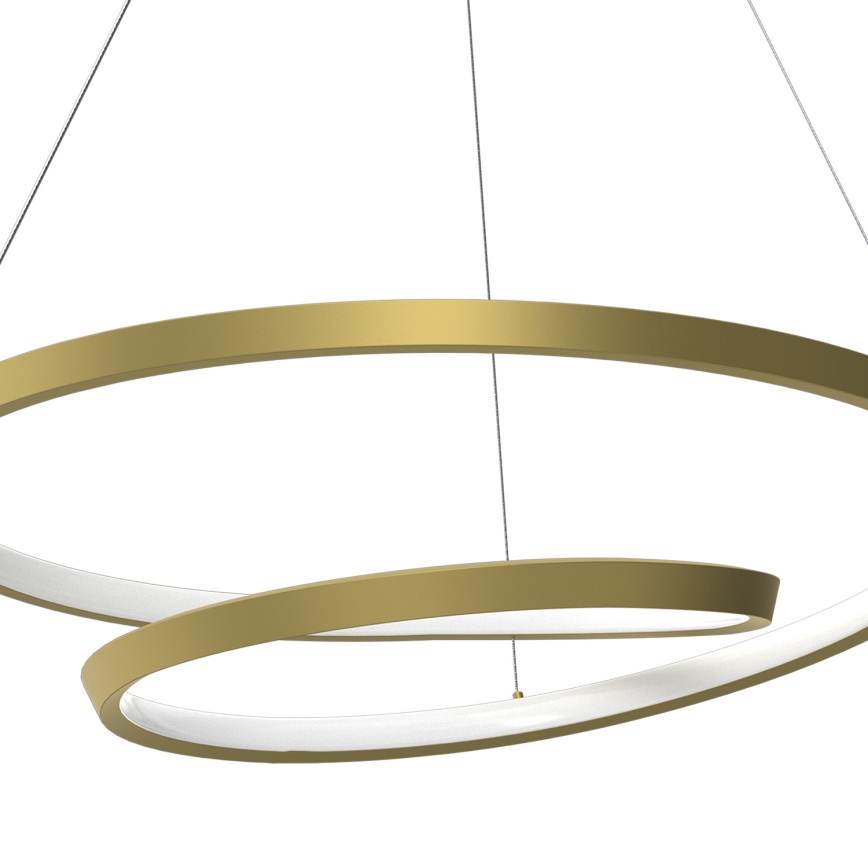 LED ljuskrona med textilsladd LUCERO LED/48W/230V guld