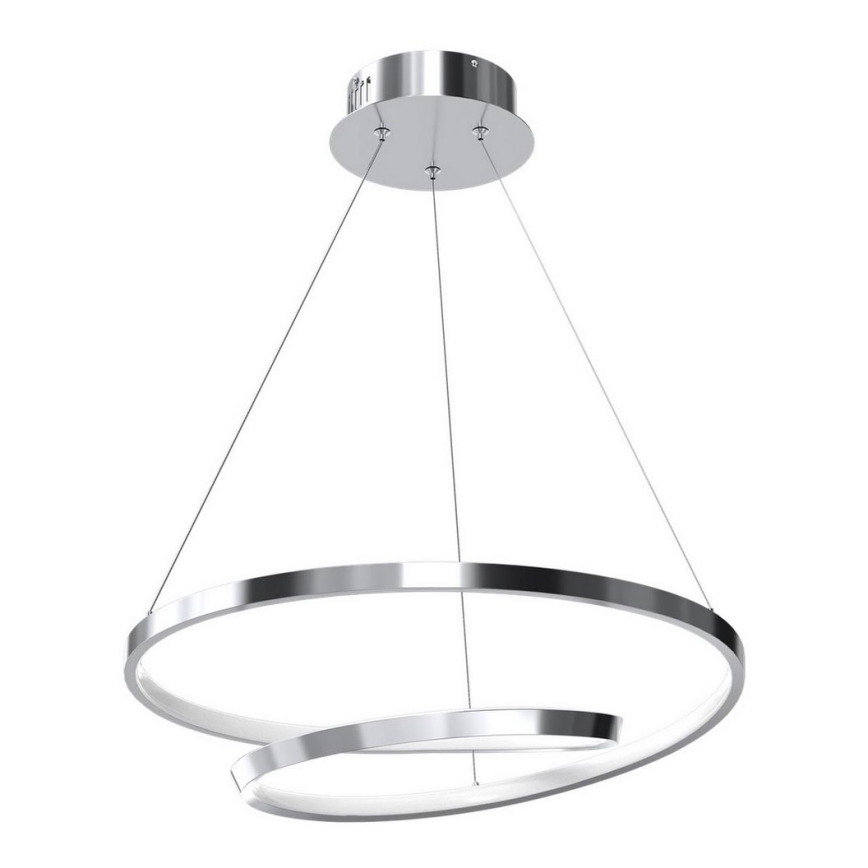 LED ljuskrona med textilsladd LUCERO LED/48W/230V skinande krom