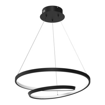 LED ljuskrona med textilsladd LUCERO LED/48W/230V svart