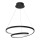 LED ljuskrona med textilsladd LUCERO LED/48W/230V svart