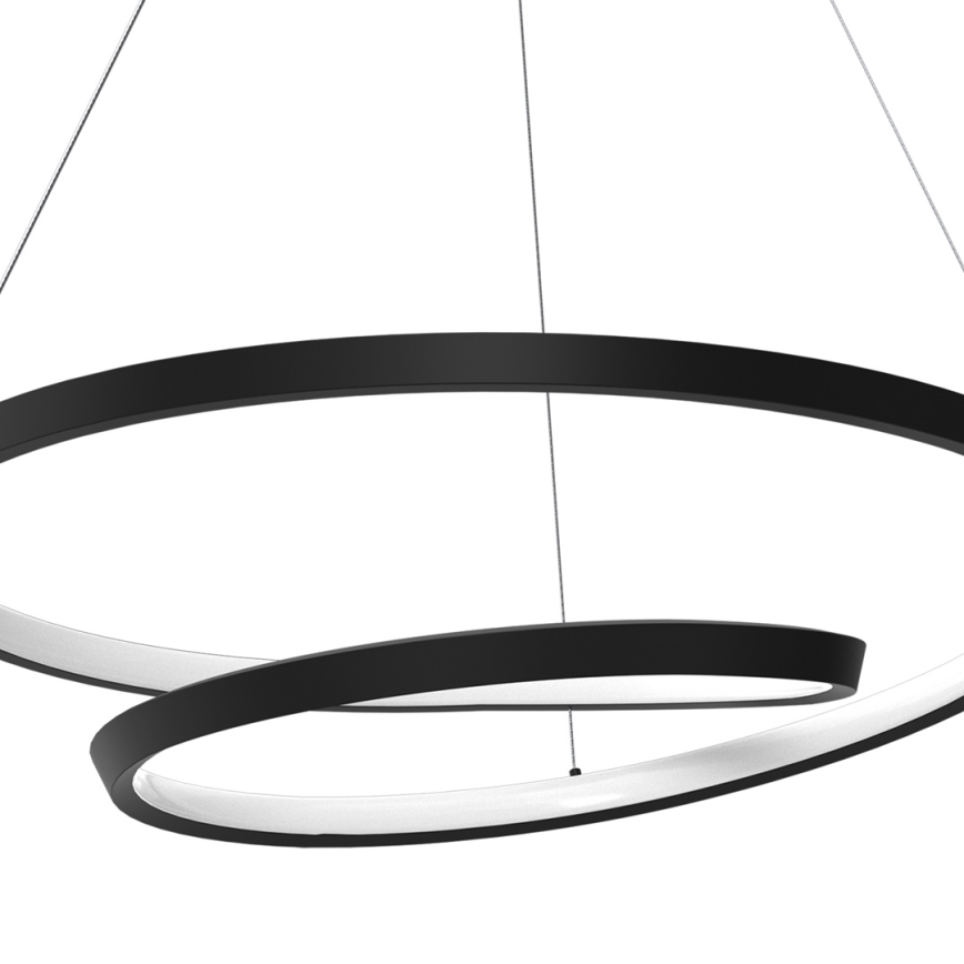 LED ljuskrona med textilsladd LUCERO LED/48W/230V svart