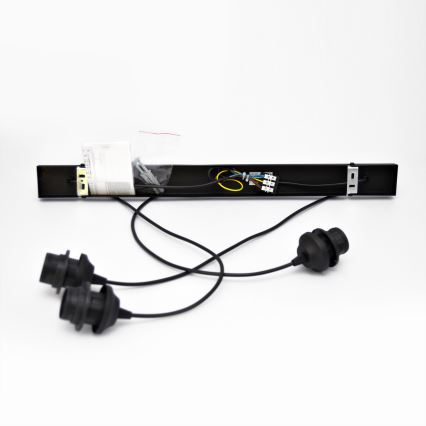 LED ljuskrona med textilsladd MERCURE 3xE27/15W/230V