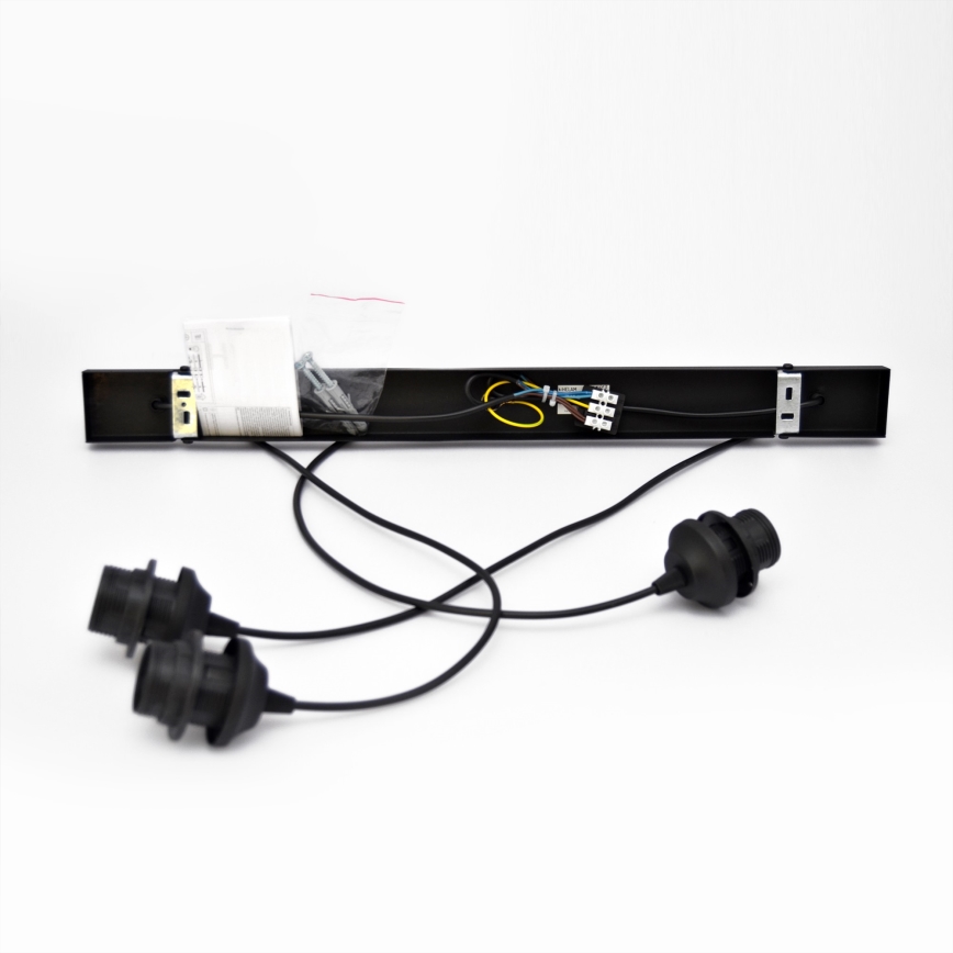 LED ljuskrona med textilsladd MERCURE 3xE27/15W/230V